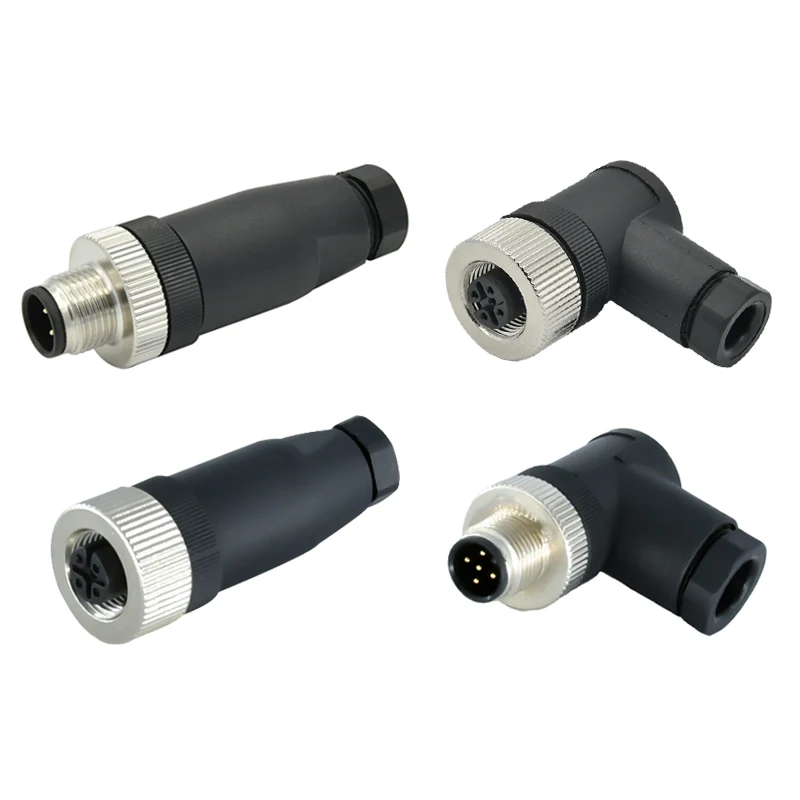 Factory M12 3 4 5 8 12pin electric field wirable connector m8 m12 waterproof assembly sensor connector