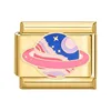 YWXH-98-Rose red planet with gold background