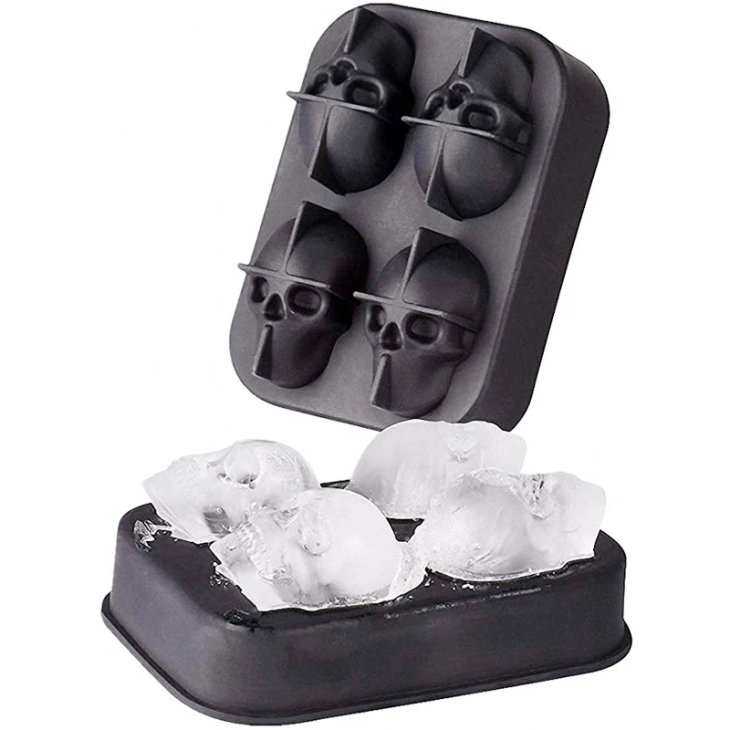 Whiskey Wine Cocktail Ice Cube 3D Silicone Mould Ice Cube Maker Shape Chocolate Mould Tray Ice Cream DIY Tool