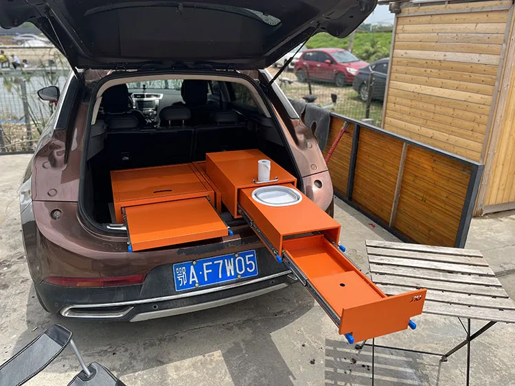 Cj02 Liftable Car Camping Kitchen Magic Box Slide Out Camping Kitchen