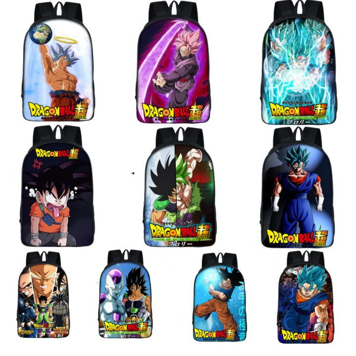 Dragon Ball Z Anime￼ Shoulder BAG SCHOOL BACKPACK Son Goku Orange Oxford  cloth