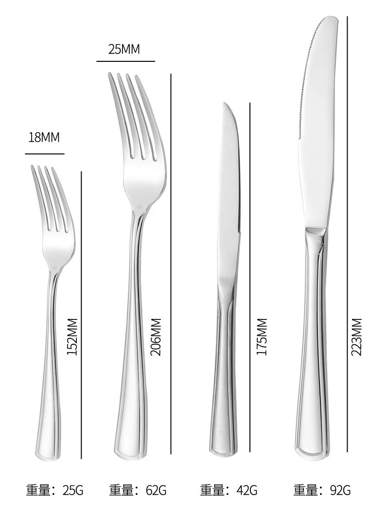 24k Golden Plated Stainless Steel Flatware Set Gold Fork Knife And