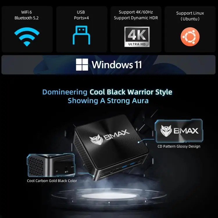 BMAX B9 Power Mini PC | Win 11, Intel Core i9, 32GB RAM, 1TB