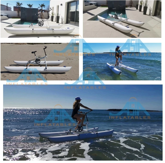 Aqua Pedal Waterbike Inflatable Water Exercise Bike Bicycle Water