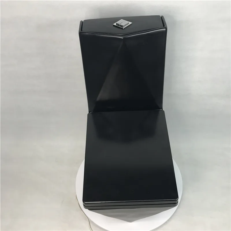 Color Diamond WC Bathroom Well Received Matte Black Toilet Sanitary Ware Ceramic One Piece Toilet Seat