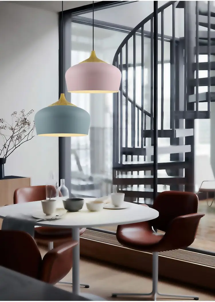 Moderns led pendent lights nordic dining lighting lamp kitchen vintage modern black metal industrial pendant light