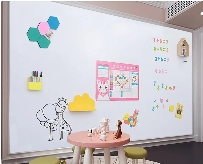 Custom Dry Erasable Whiteboard Roll With Self Adhesive