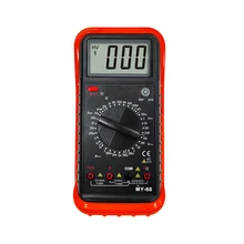 MY60 Digital Manual Multimeter Tester 1999 Counts DC AC Voltmeter Ohm Volt Amp Meter Voltage Current Resistance Continuity Diode