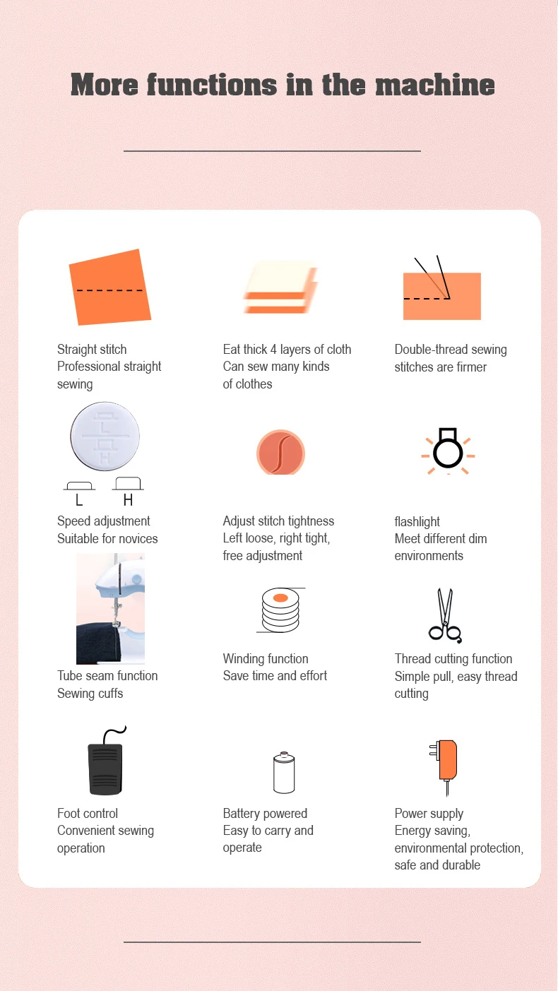 Zigzag Machine A Coudre Stitch Instrument Household Manual Hand Held ...