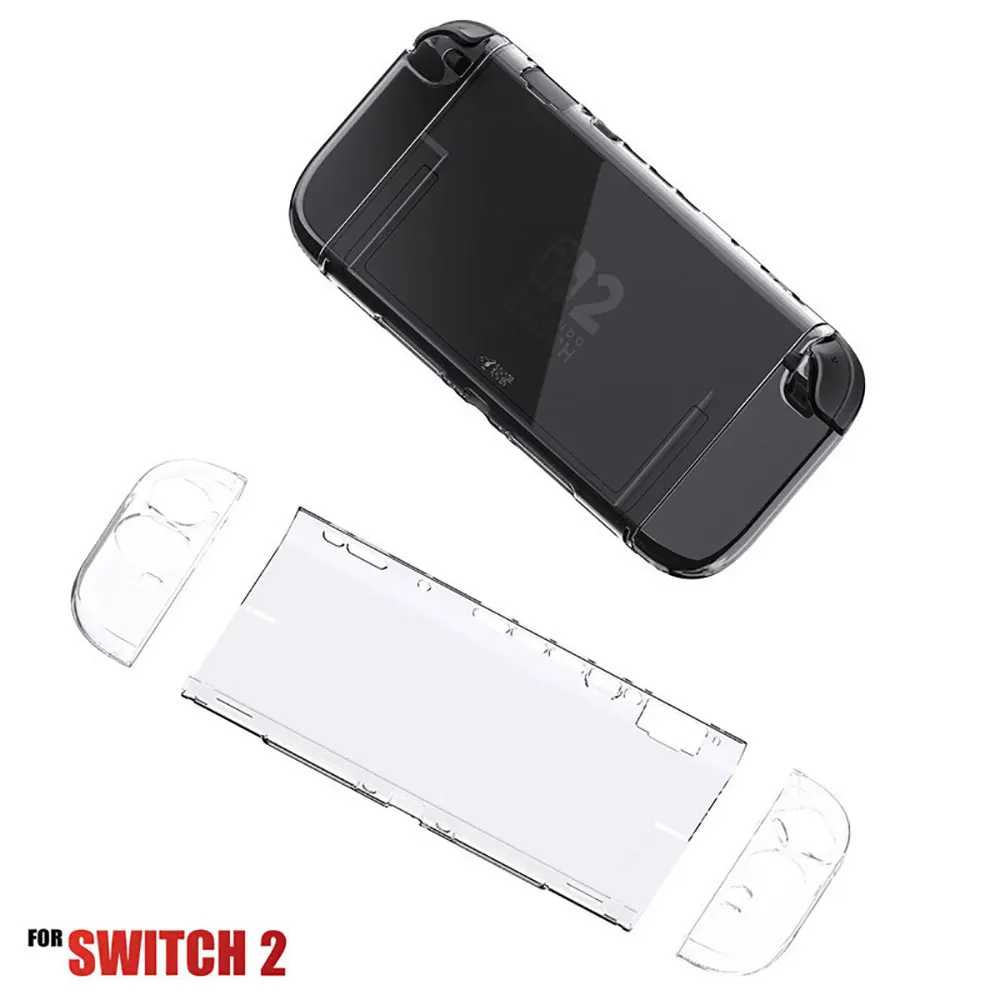 product laudtec transparent pc case for switch2 ns2 2025 detachable controller protector anti yellow back cover clear custom logo yxj27-8
