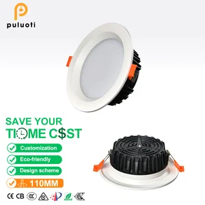 Aluminum Recessed Full Spectrum Eye Care Lamp with 110mm Aperture Manufactured in Factory for Home Decoration and Commercial Use