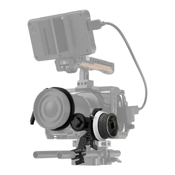 SmallRig Mini Follow Focus & 15mm Rod Clamp and Snap-on Gear Ring Belt for Camera 3010