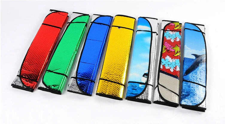 Изготовленные на заказ полиэтиленовые воздушно-Пузырьковые складные автомобильные солнцезащитные оттенки передний автомобильный солнцезащитный козырек с принтом