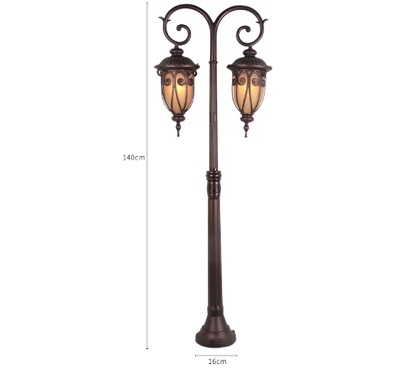 outdoor light fixtures european type aluminum alloy full copper led pier pillar post top garden fence mount light