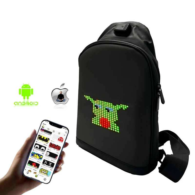 Colorful Dynamic LED Waist Bag DIY Light City Backpack