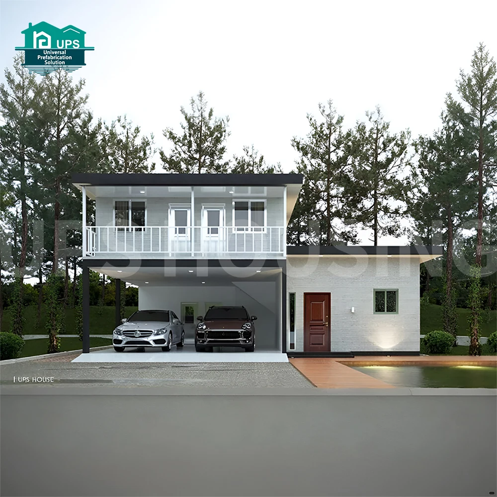 Econel Concrete Prefabricated House With Slab System for Real Estate Steel-in Structure Cement House Villa