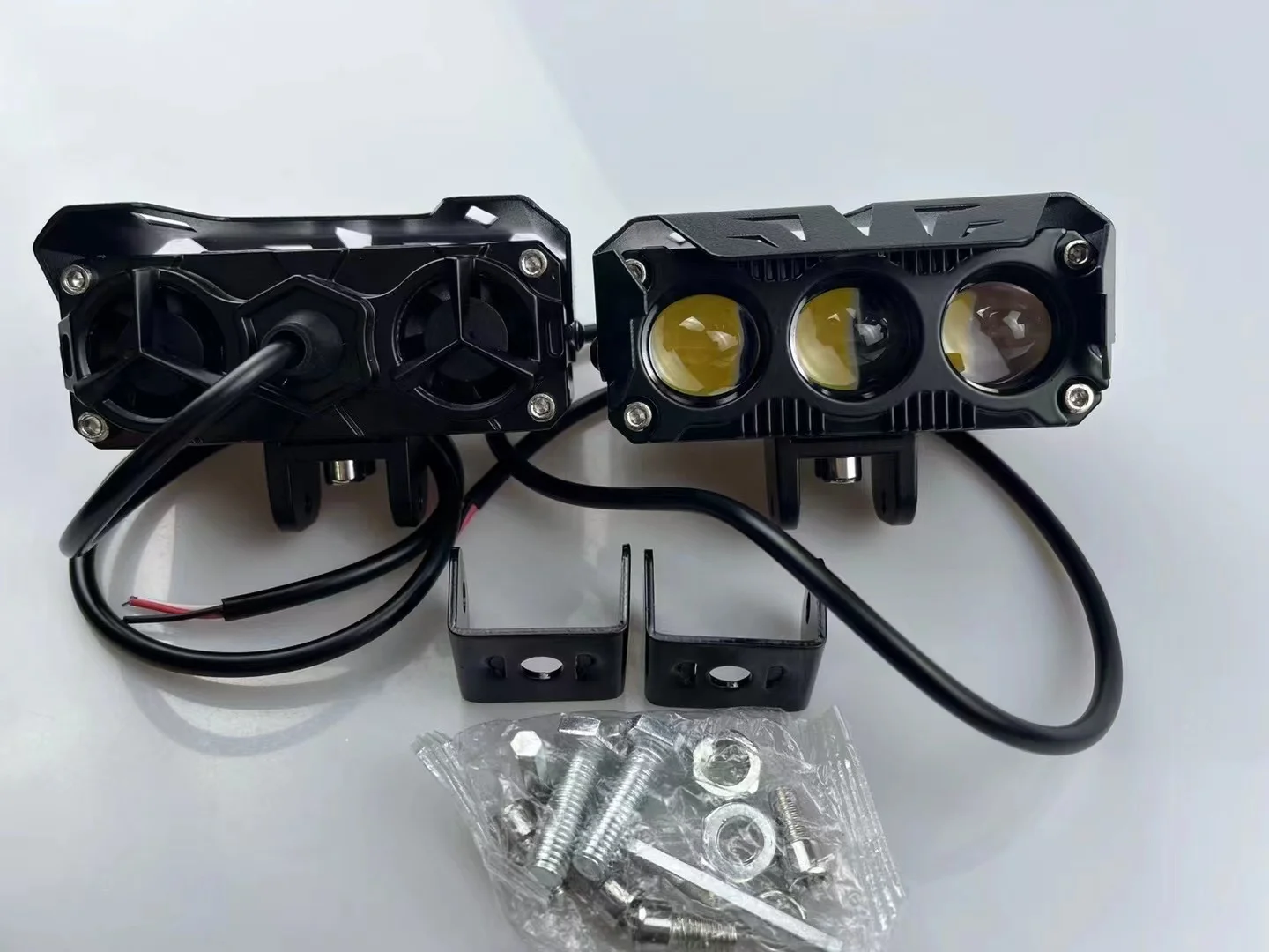 Waterproof Owl Design Dual Color Led Motorcycle Laser Fog Light Headlight Led Auxiliary Spot Led Lights for Motorcycle