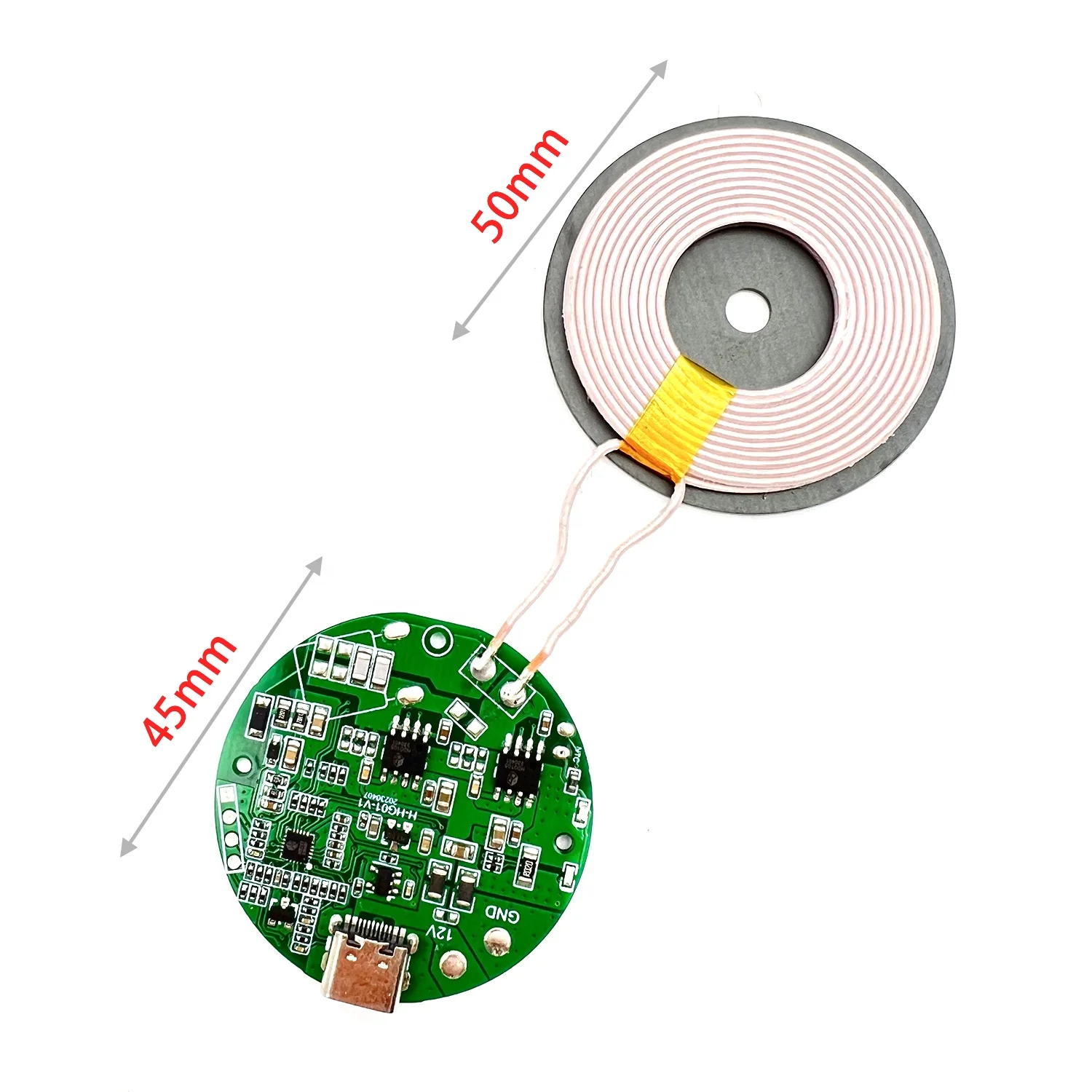 15W Fast Wireless Charging Transmitter Module Long Distance 10mm 12mm Phone Use 100W Output Power US Socket Standard Desktop
