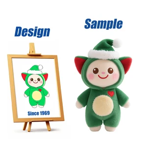 Shengye CE Custom Christmas Bear Plush Toy Stuffed Animal Plushies Keychain Backpack Embroidery Plush Holiday Souvenir Gift Toy
