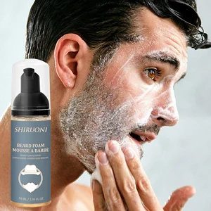 Private Label Argan Oil Beard Cleansing Mousse Vegan Natural Moisturizing Volumizing Shaving Skin Soothing Men's Beard Care