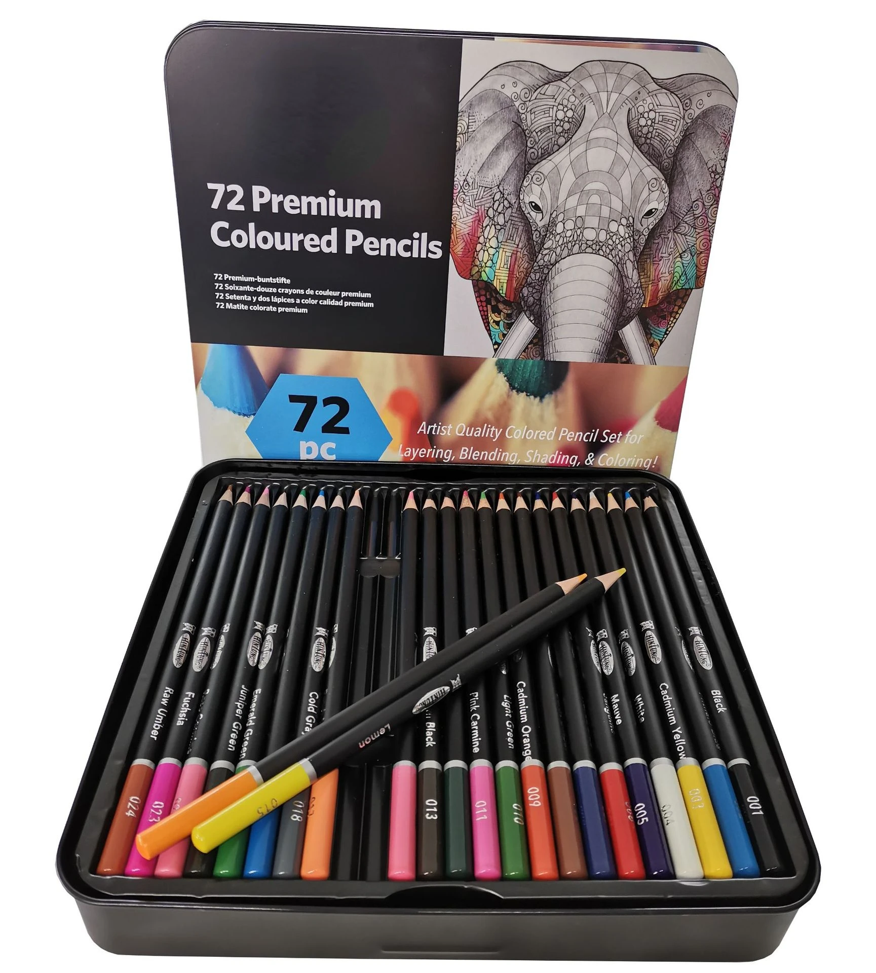 72色油性手描き鉛筆セット、新しい描画用色鉛筆、アート愛好家のための