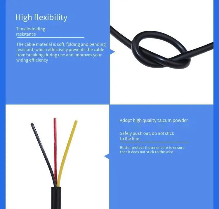 Awm 2464 Vw 1 Electric Wire 20awg 22awg 24awg 26awg 28awg 3 Core Flexible Pvc Insulated Sheath