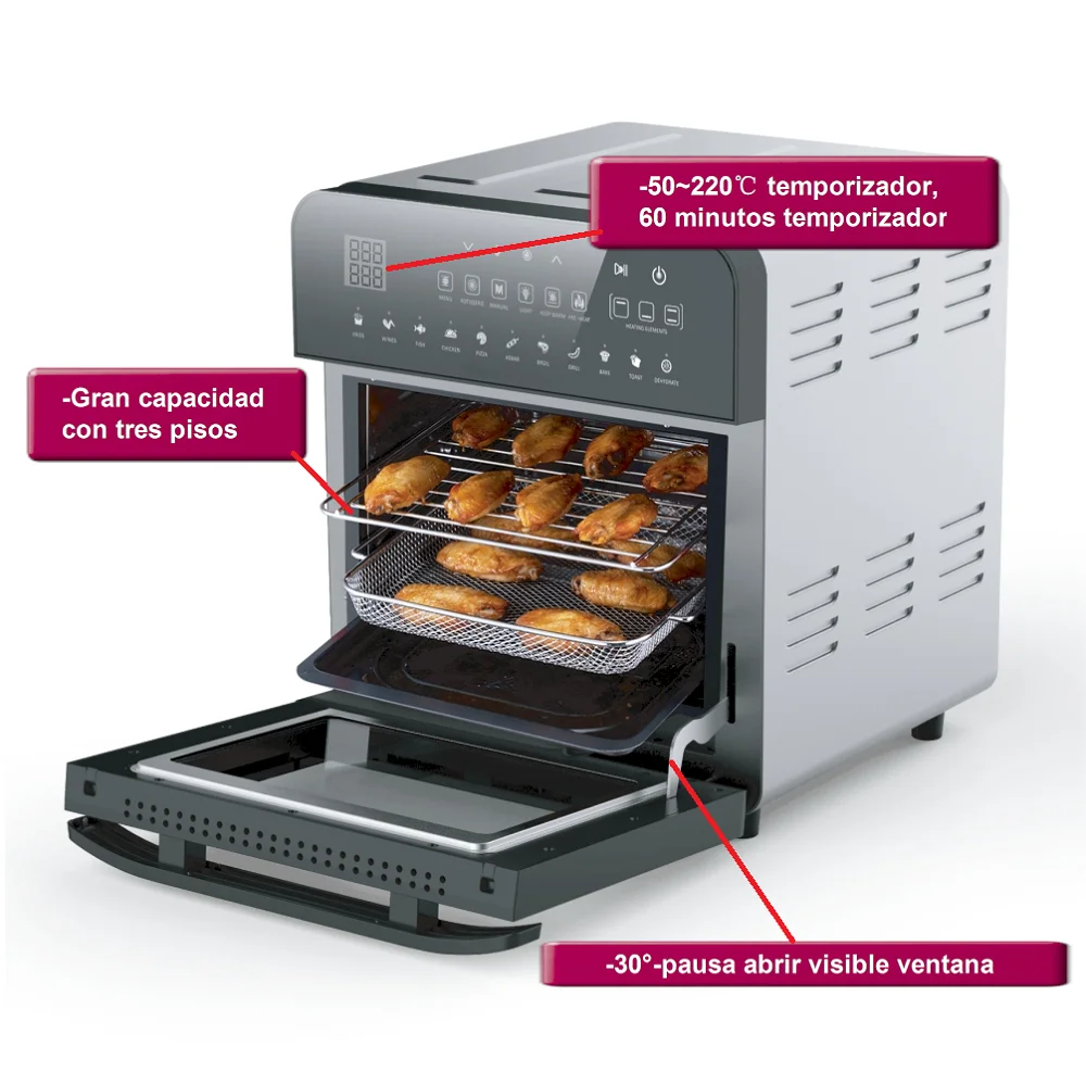 2021 New Stainless Steel Housing Air Fryer Oven Industrial,Large