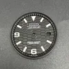 S Style Black Dial Silver Index