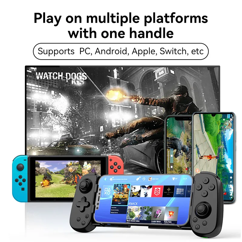 BT D6 Wireless Stretch Handle Controller Gamepad for Android and IOS Game Handle Manette for PC Joystick