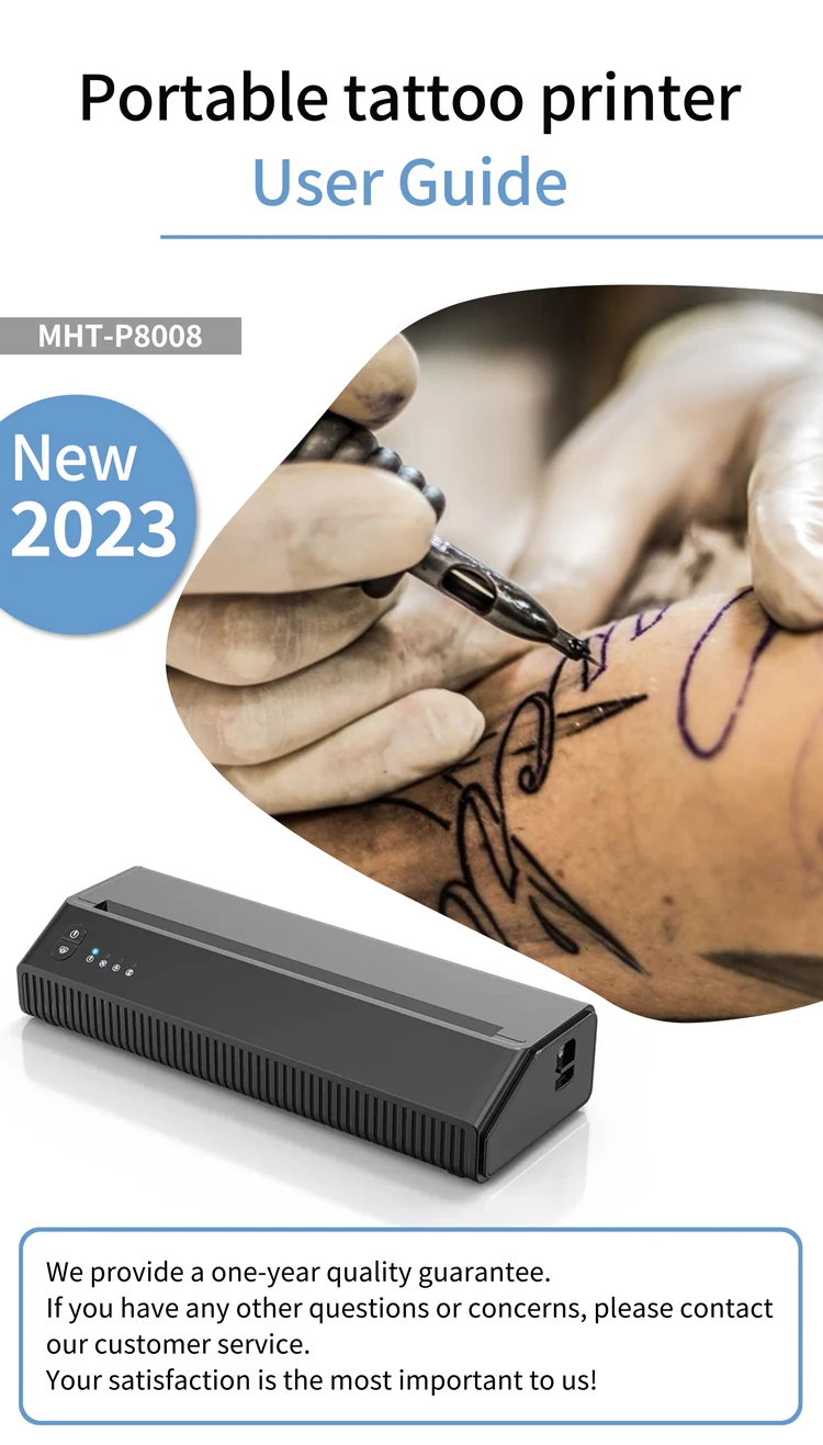 その他 Ambition MHT-P8008 Tattoo printer MHT-P8008 Bluetooth Tattoo Stencil Printer | High Precision