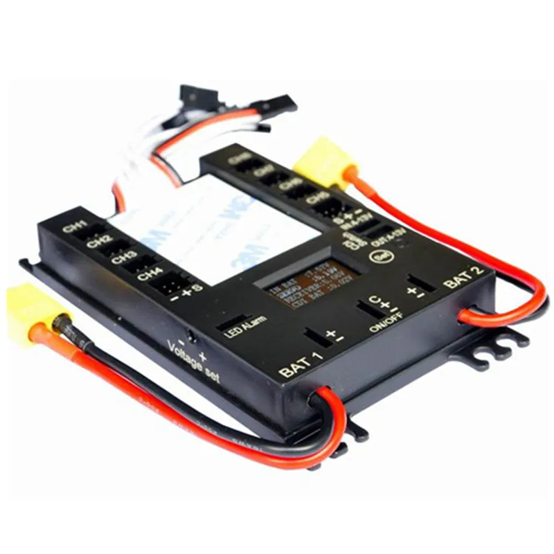 Rccskj 4106 Mini Power DP Pro Mini Servo Section Board 9 Channels Power Box Built 20A BEC and CDI Remote Switch for Gas Plane