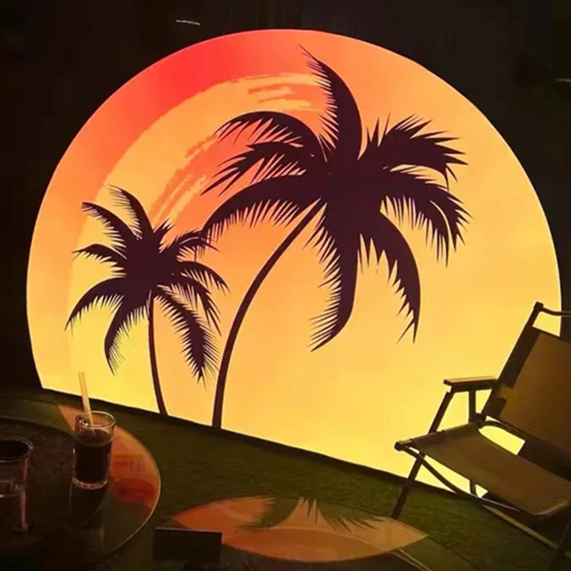 Factory custom sunset afterglow round play card soft film light box backlight sign aluminum single-sided light box