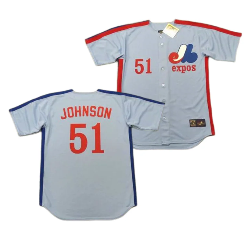 Montreal Expos Jersey 51# Randy Johnson Jersey Embroidery