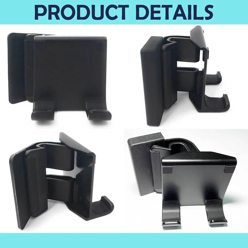 Laptop Monitor Side Clip Silicone Adjustable Cell Phone Holder Computer Screen Side Expansion Phone Holder Stand
