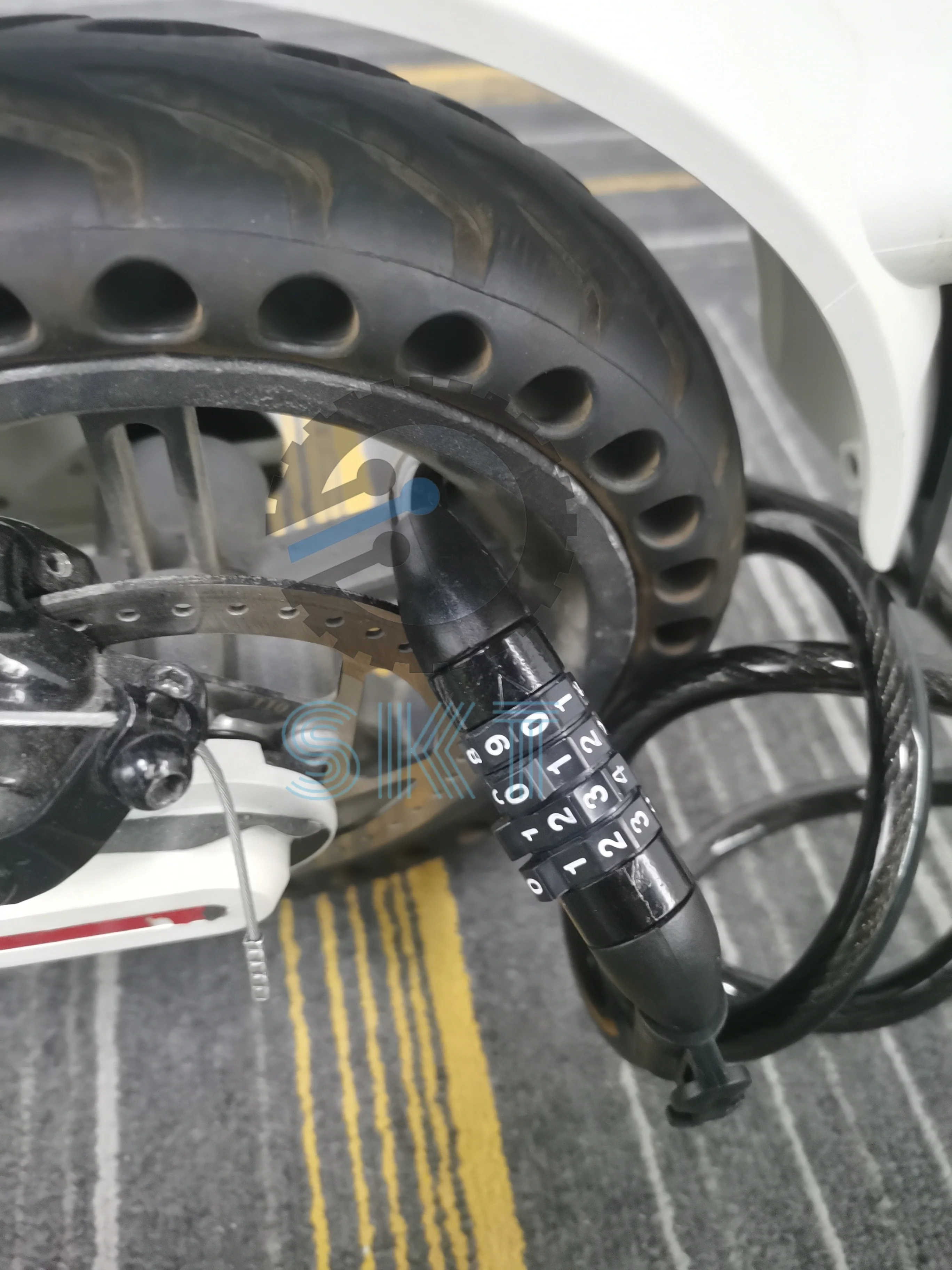 XiaomiM365スクーターバイクチェーンブロック盗難防止コードケーブルロックセキュリティスチール配線自転車Eスクーター用4桁コードロック|  Alibaba.com