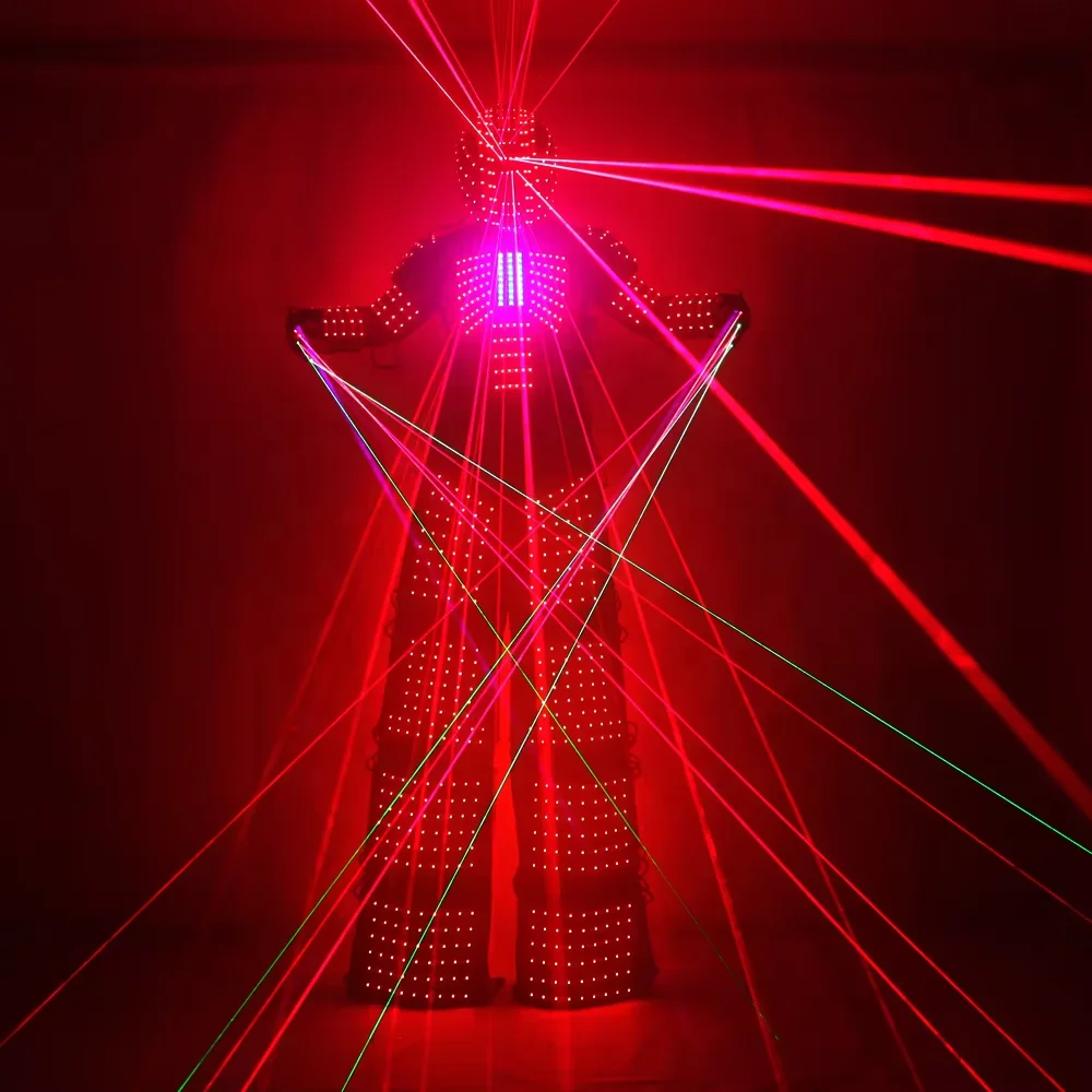 High Quality LED Light-emitting Robot Wearable Nightclub Party Performance LED Dance Costume