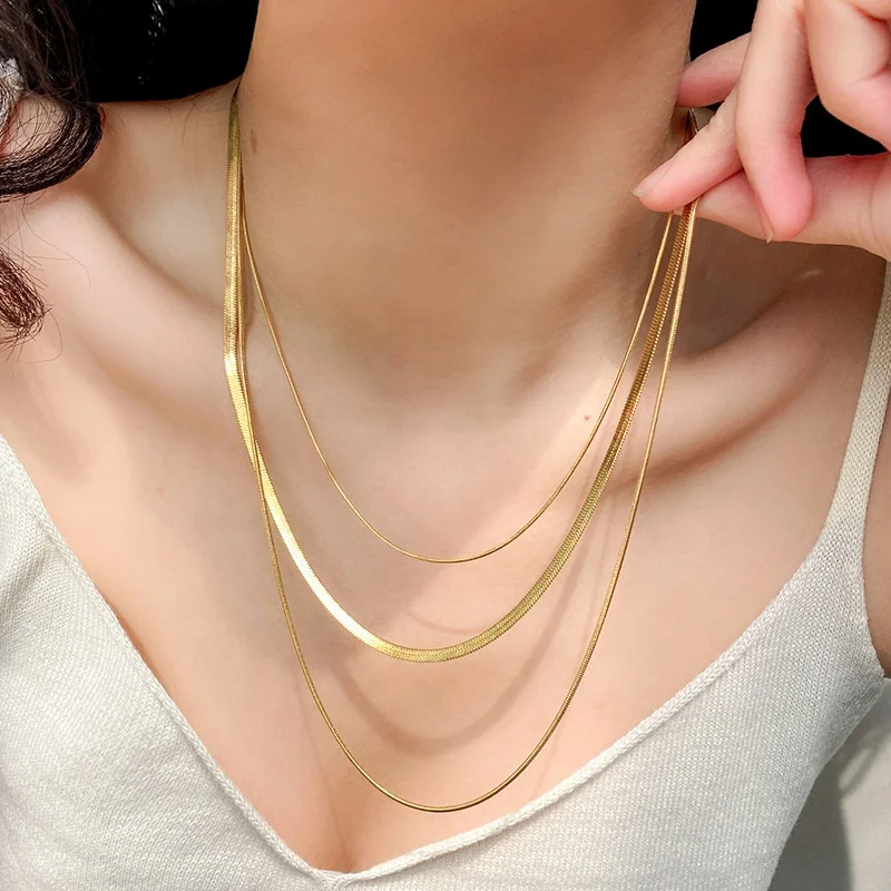 Collar Multicapa Con Piedras De Arcoíris - Chapado En Oro 14k, Cadena Ajustable, Estilo Playero Y De Moda