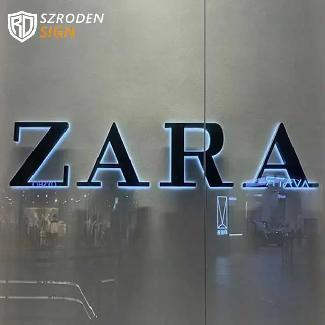 3D LED Stainless Steel Backlit Channel Letters Sign Light Wall Logo Signage Sign Custom 3D Led Letter Sign