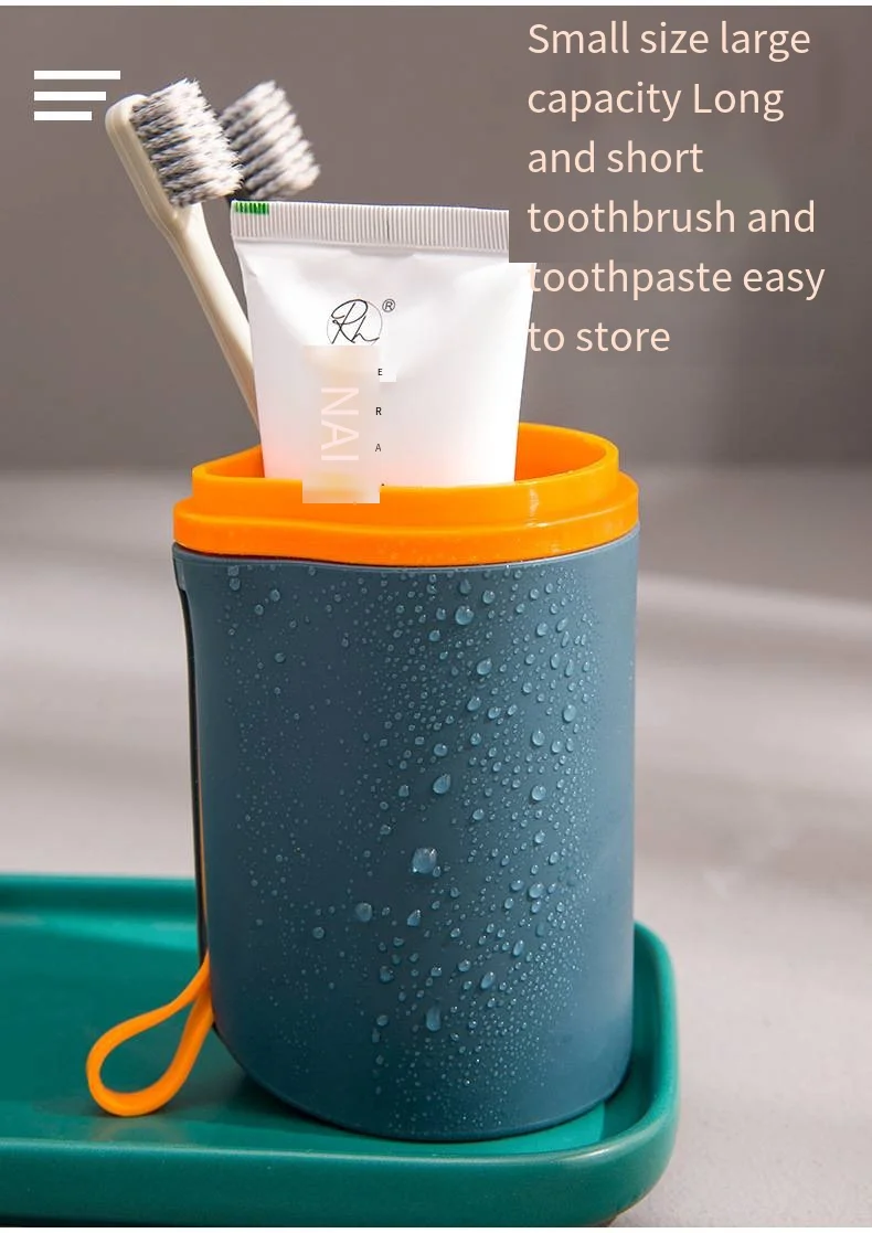 Nordic style portable toiletry cup Travel toothbrush storage case mouthwash cup Outdoor business home toiletry set supplier