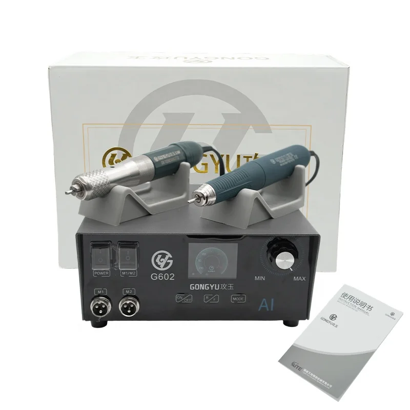 60000RPM Brushless Micromotor AI Automatic Switching Double Handpiece Jewelry Tools Jewellery Engraving Steel Making Machine