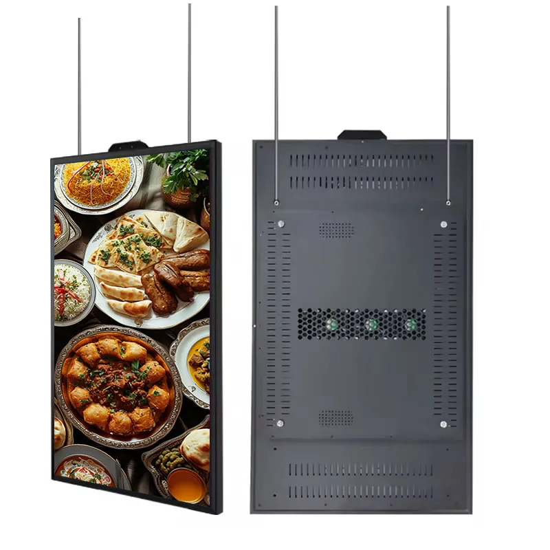 Outdoor 32 43 49  55  65 Inch Digital Signage Displays for  2K4K 400-3000 NITS Hanging Advertising Screen Shop Window Display