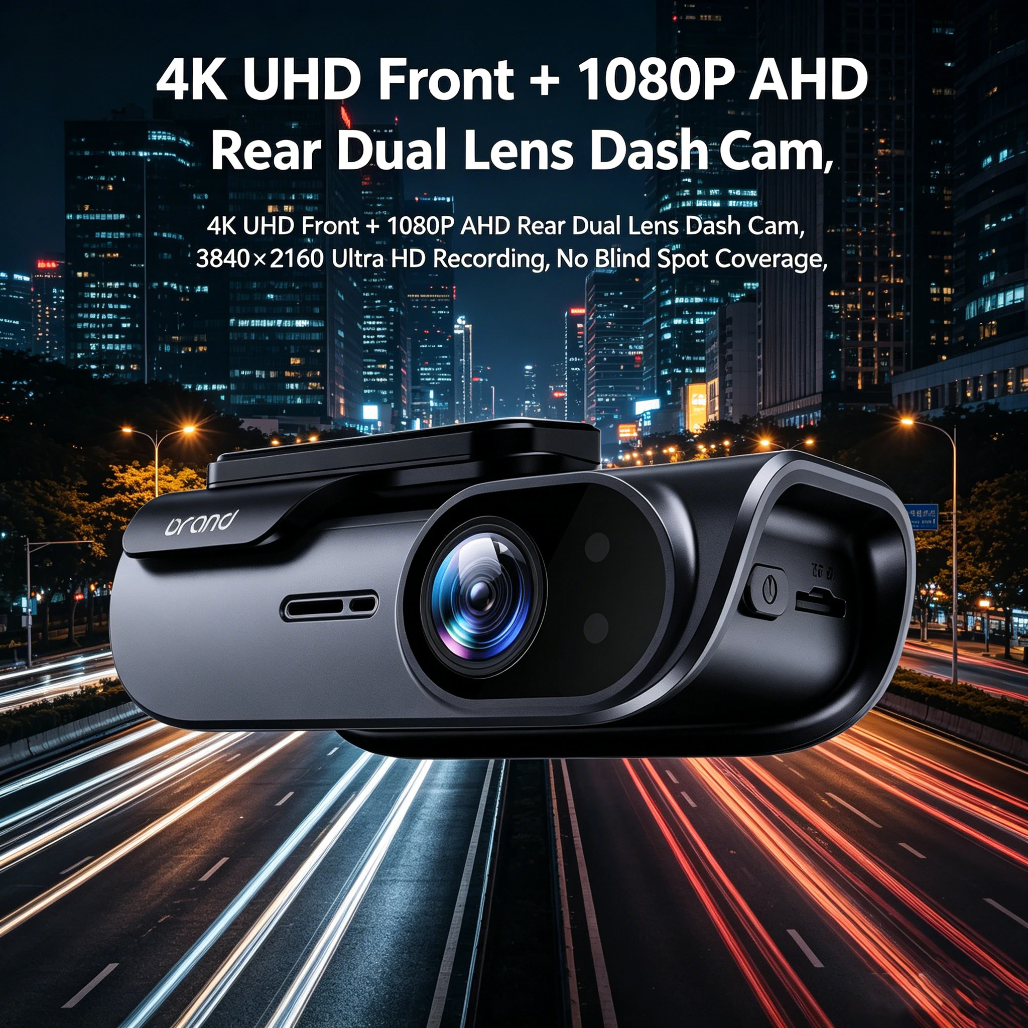 VS1136 Hot Sale Front/Rear Dual Lens Car DVR Dash Cam 4K UHD 1080P Auto Lock Emergency Video Easy Install Built-in WiFi/GPS