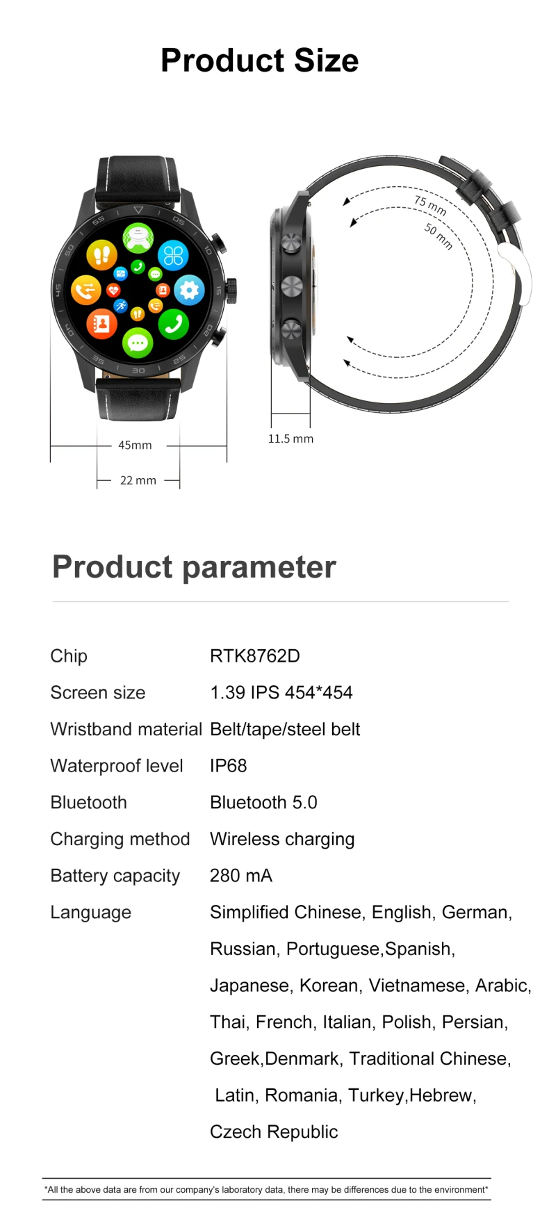 KK70 Smart Watch Wireless Charging Rotate Button 1.39 Inch HD Large Screen 454*454 Resolution Stainless Steel Smartwatch (23).jpg