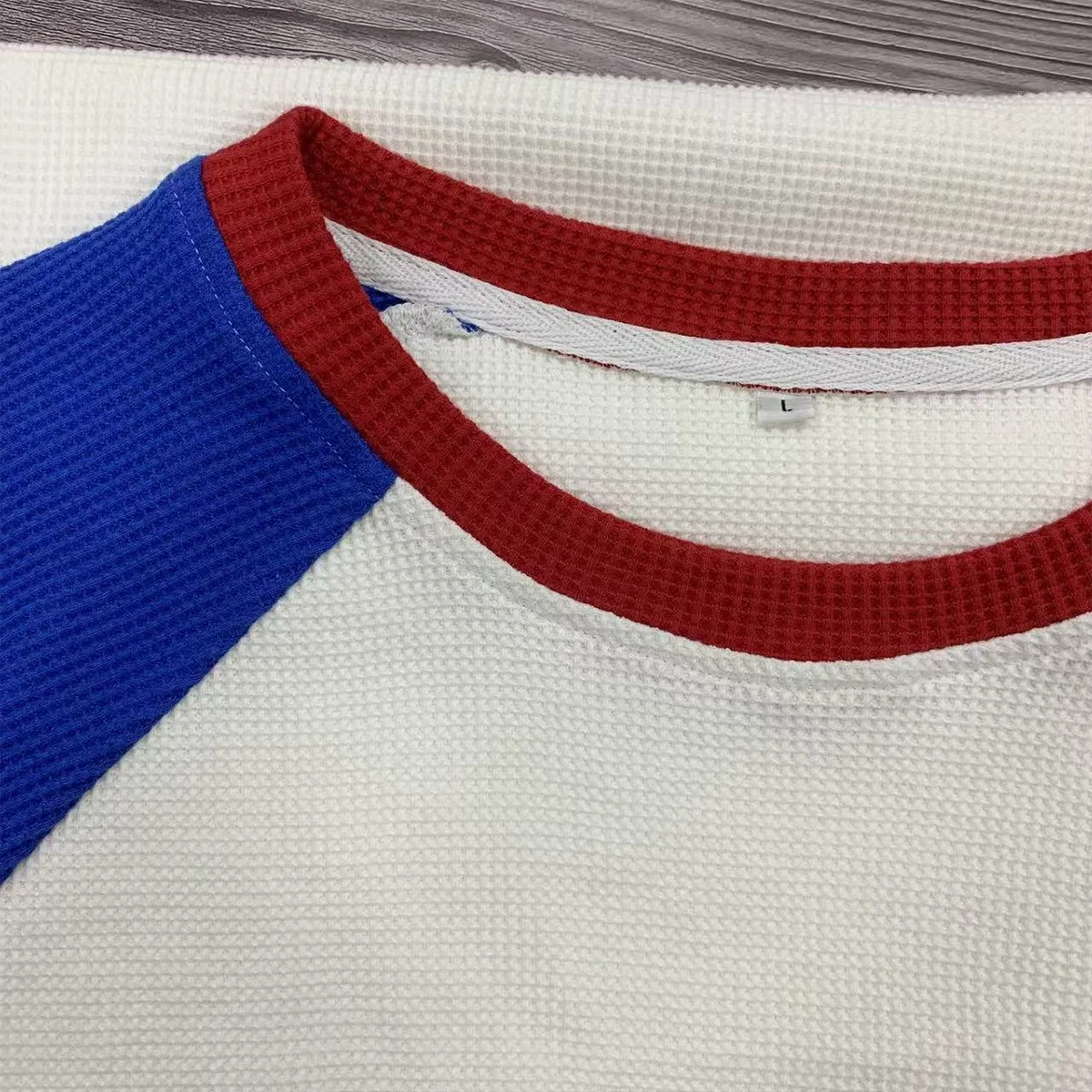 JL87E Color Block Cotton Men’s T-Shirt Round Neck Silk Screen Printing Long Sleeve T-shirt