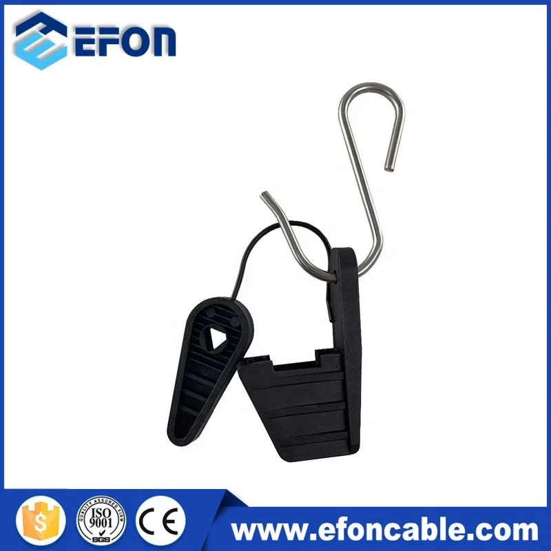 Custom Fiber Optical Cable Accessories FTTH Drop Wire S Type Cable Clamp