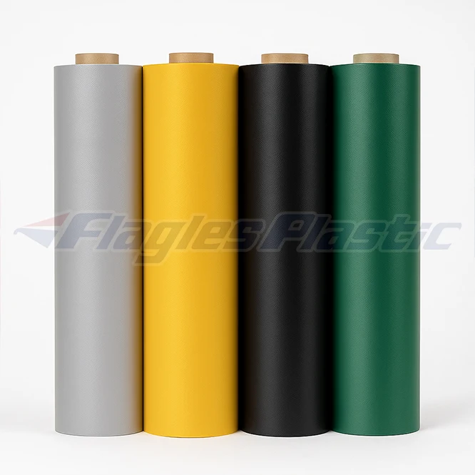 0.38mm Decorative Opaque Color PVC Film Roll 1220mm Width for Furniture Wrapping, Interior Wall Panels and Home Renovation
