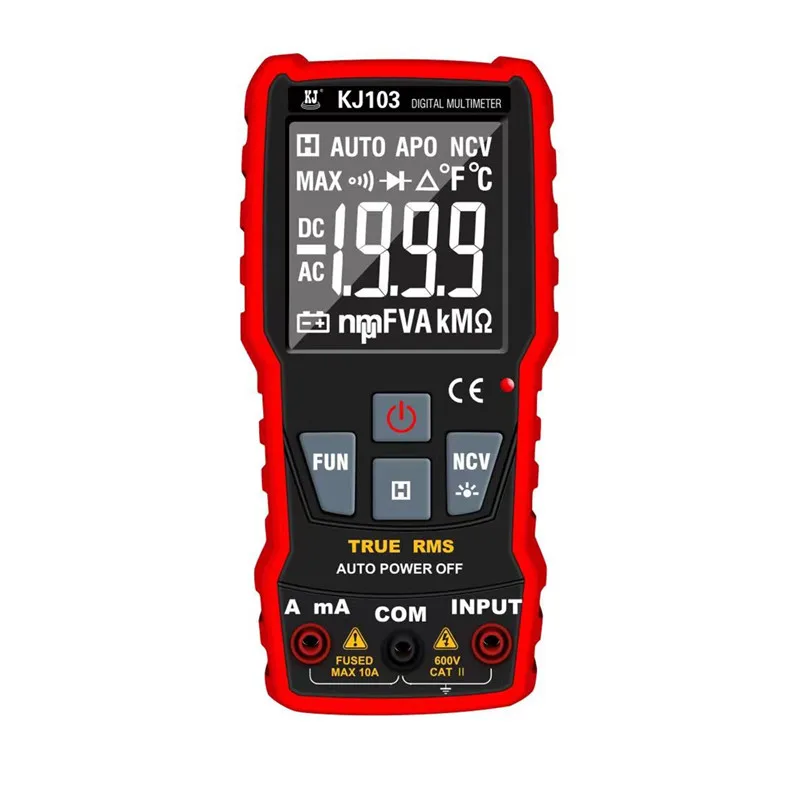 Умный Цифровой мультиметр KJ103, Многофункциональный тестер напряжения, тока переменного/постоянного тока