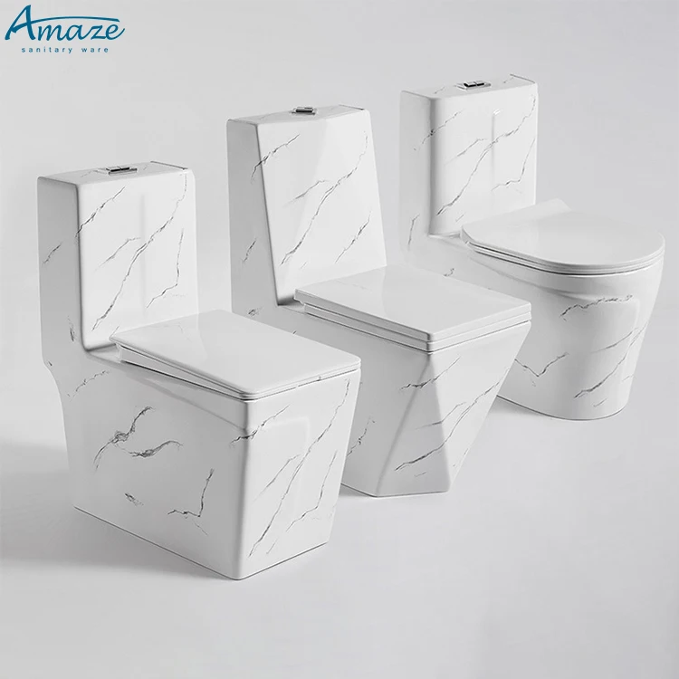 Sanitarios lnodoros wc sanitary wares modern bathroom water closet ceramic marble color toilet commode one piece toilet bowl factory