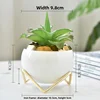 White flower pot iron frame (without plants)