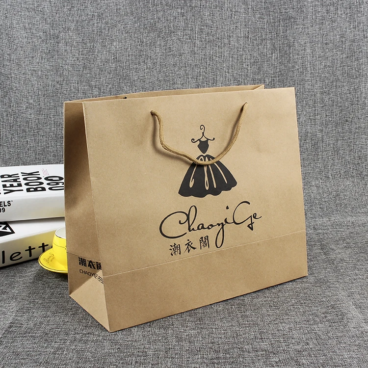 Custom Printed Luxury Kraft Paper Shopping Bags Cheap Retail Packaging